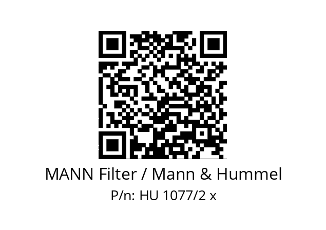   MANN Filter / Mann & Hummel HU 1077/2 x