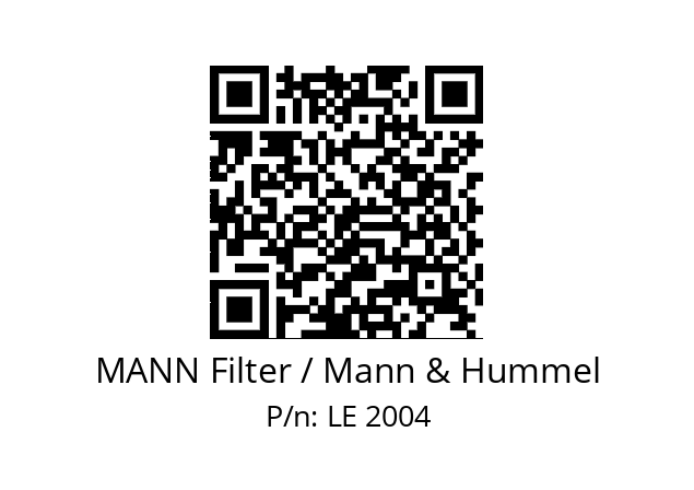   MANN Filter / Mann & Hummel LE 2004