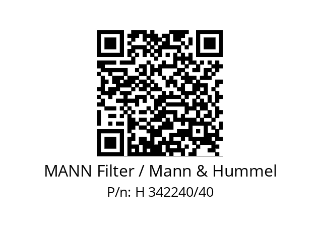   MANN Filter / Mann & Hummel H 342240/40