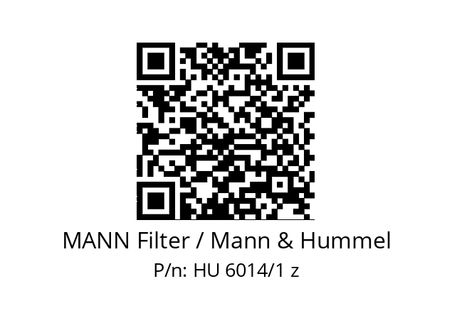   MANN Filter / Mann & Hummel HU 6014/1 z