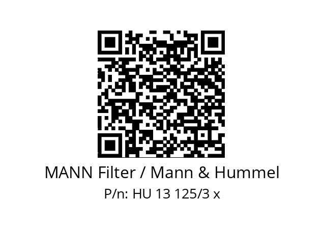   MANN Filter / Mann & Hummel HU 13 125/3 x