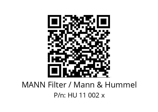   MANN Filter / Mann & Hummel HU 11 002 x