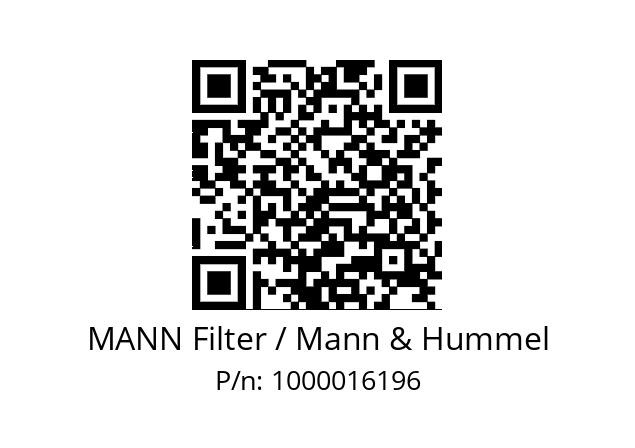   MANN Filter / Mann & Hummel 1000016196