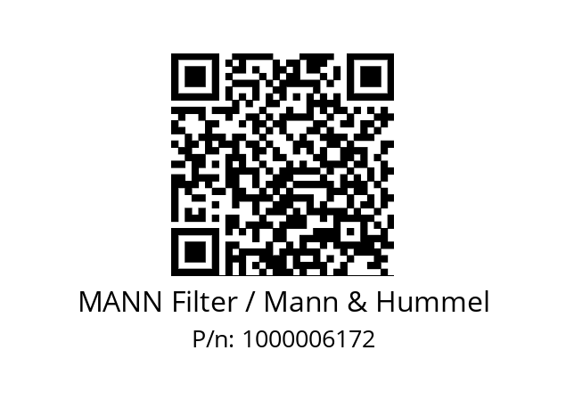   MANN Filter / Mann & Hummel 1000006172