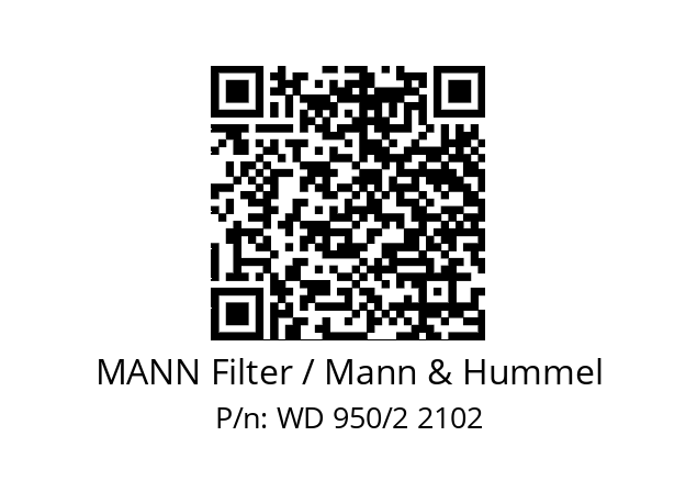   MANN Filter / Mann & Hummel WD 950/2 2102