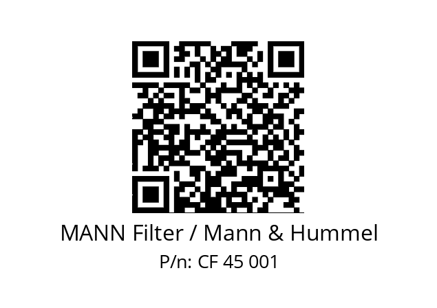   MANN Filter / Mann & Hummel CF 45 001