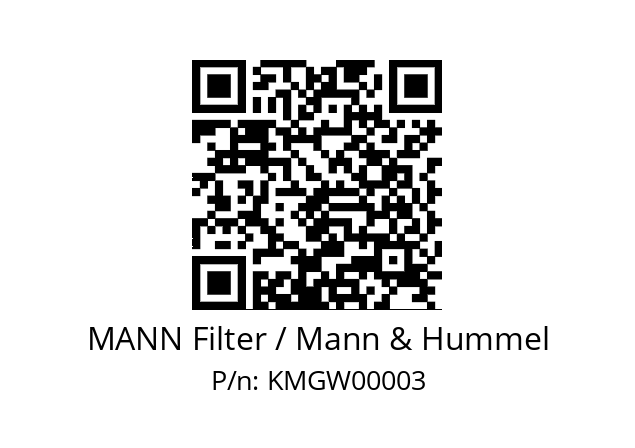   MANN Filter / Mann & Hummel KMGW00003