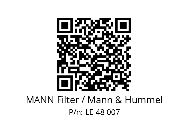   MANN Filter / Mann & Hummel LE 48 007