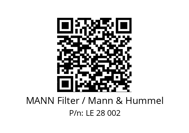   MANN Filter / Mann & Hummel LE 28 002