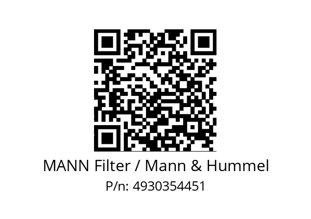   MANN Filter / Mann & Hummel 4930354451