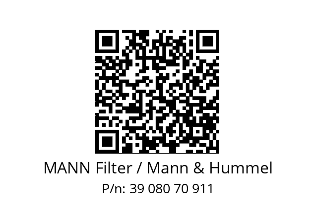   MANN Filter / Mann & Hummel 39 080 70 911