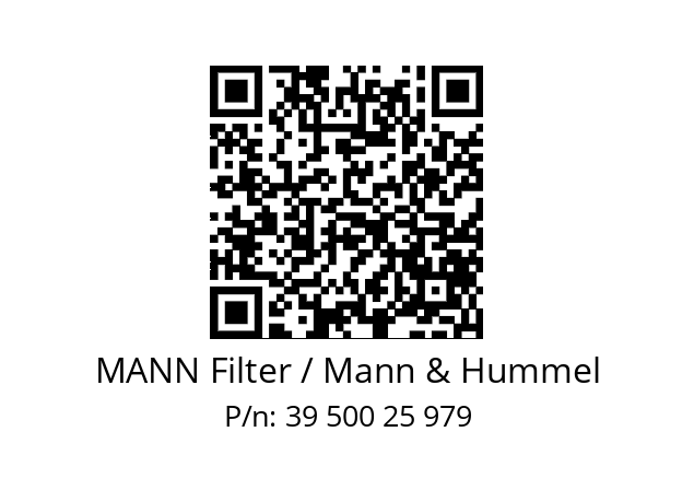   MANN Filter / Mann & Hummel 39 500 25 979