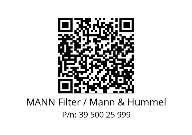   MANN Filter / Mann & Hummel 39 500 25 999