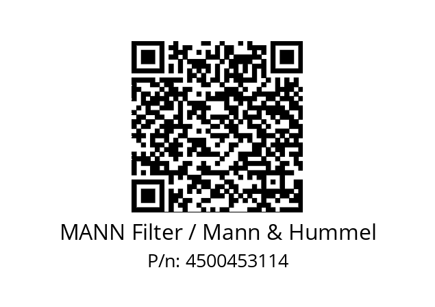  C 44 MANN Filter / Mann & Hummel 4500453114