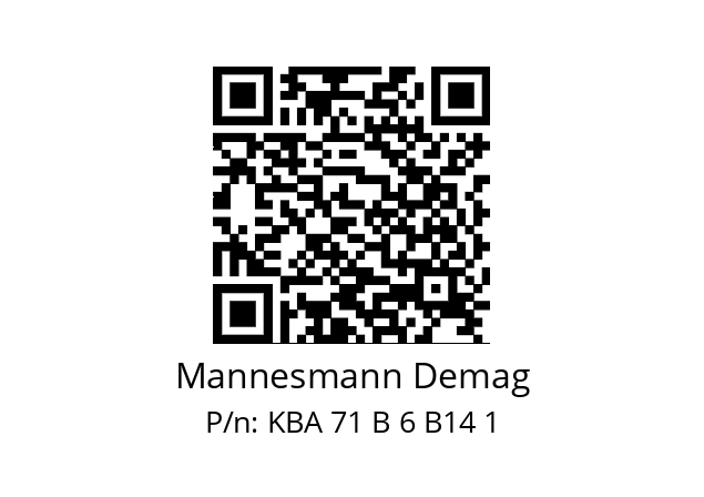   Mannesmann Demag KBA 71 B 6 B14 1