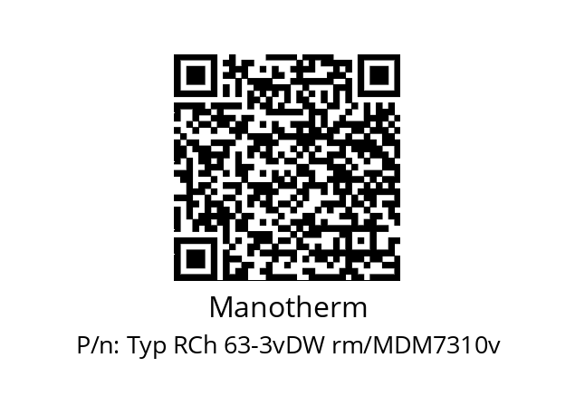   Manotherm Typ RCh 63-3vDW rm/MDM7310v