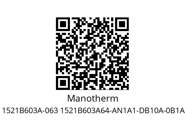   Manotherm 1521B603A-063 1521B603A64-AN1A1-DB10A-0B1A00-3