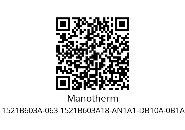   Manotherm 1521B603A-063 1521B603A18-AN1A1-DB10A-0B1A00-3