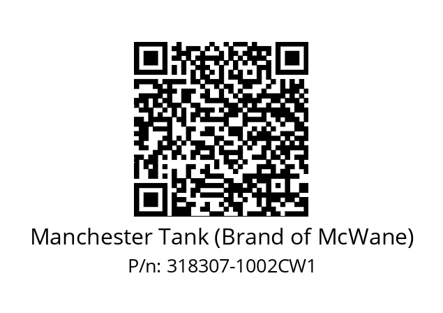   Manchester Tank (Brand of McWane) 318307-1002CW1