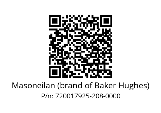   Masoneilan (brand of Baker Hughes) 720017925-208-0000