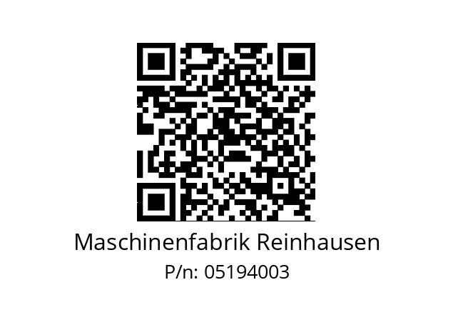   Maschinenfabrik Reinhausen 05194003