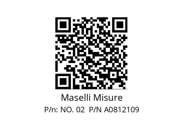   Maselli Misure NO. 02  P/N A0812109