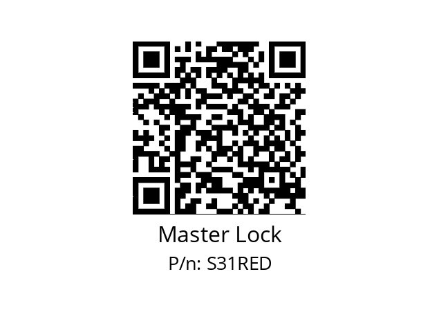   Master Lock S31RED