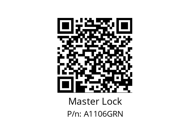   Master Lock A1106GRN