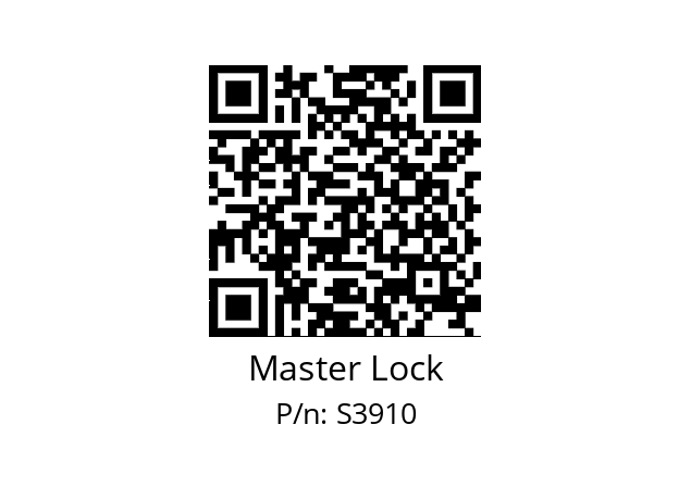   Master Lock S3910