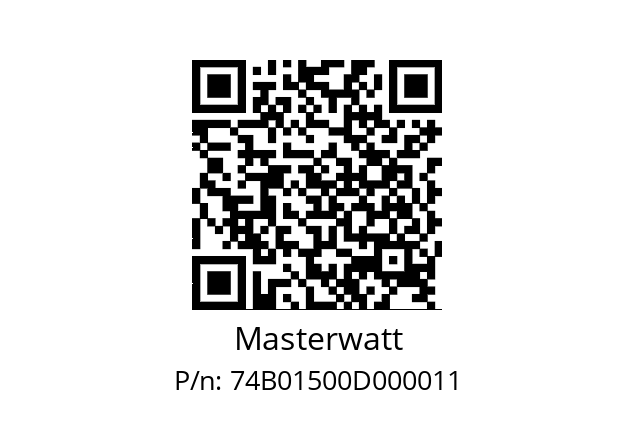   Masterwatt 74B01500D000011