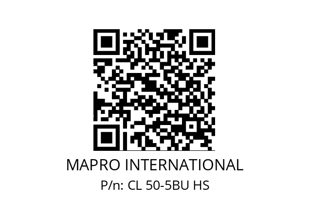   MAPRO INTERNATIONAL CL 50-5BU HS