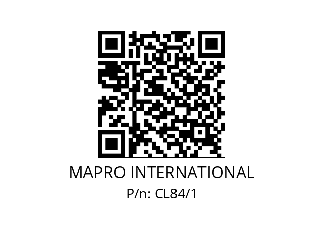   MAPRO INTERNATIONAL CL84/1