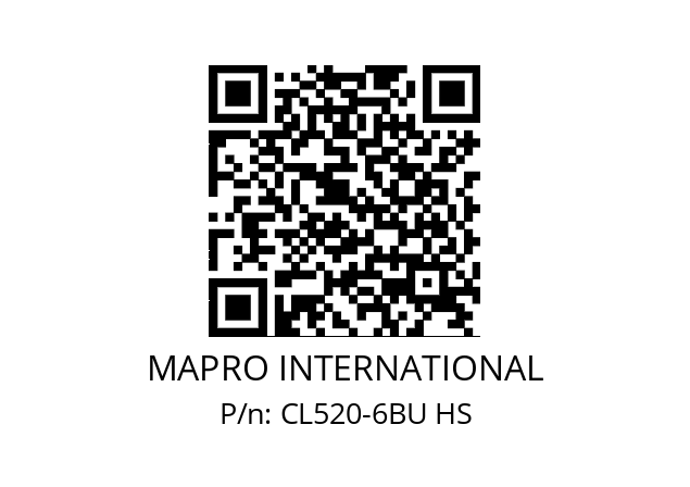   MAPRO INTERNATIONAL CL520-6BU HS