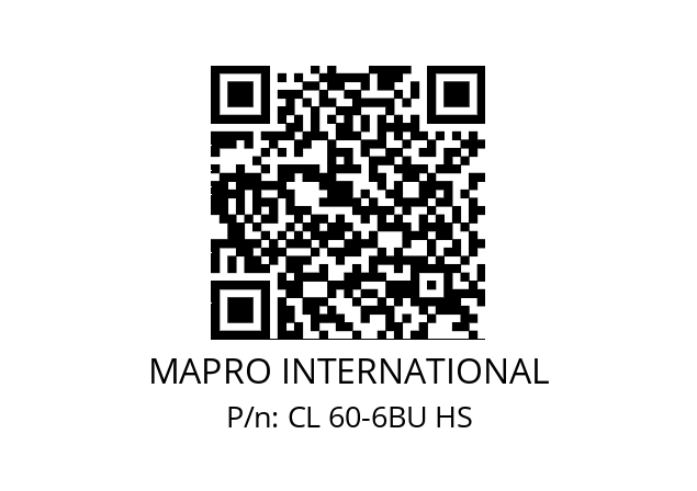   MAPRO INTERNATIONAL CL 60-6BU HS