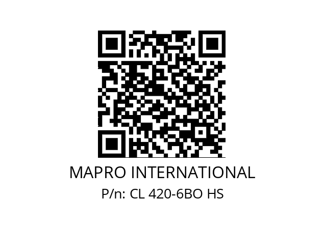   MAPRO INTERNATIONAL CL 420-6BO HS