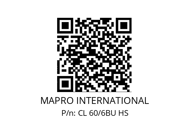   MAPRO INTERNATIONAL CL 60/6BU HS