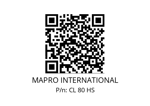   MAPRO INTERNATIONAL CL 80 HS