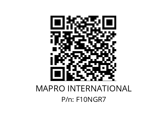   MAPRO INTERNATIONAL F10NGR7