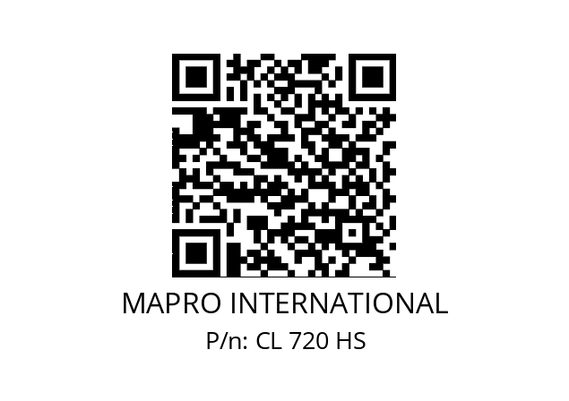   MAPRO INTERNATIONAL CL 720 HS