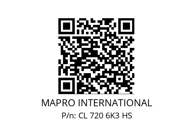   MAPRO INTERNATIONAL CL 720 6K3 HS