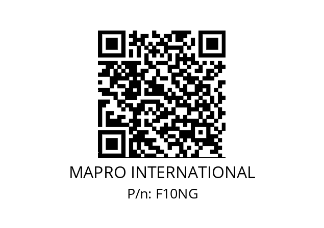   MAPRO INTERNATIONAL F10NG