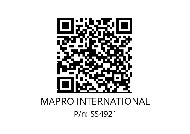   MAPRO INTERNATIONAL SS4921