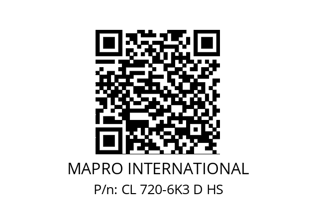   MAPRO INTERNATIONAL CL 720-6K3 D HS