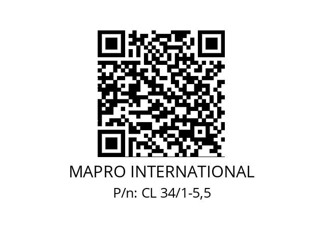   MAPRO INTERNATIONAL CL 34/1-5,5