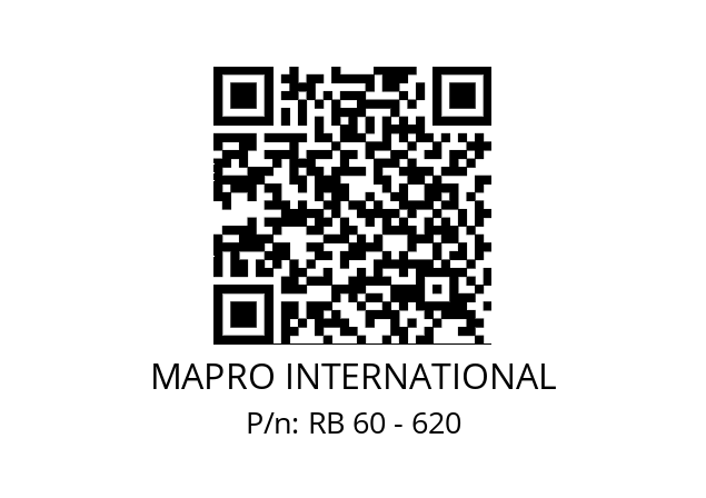   MAPRO INTERNATIONAL RB 60 - 620