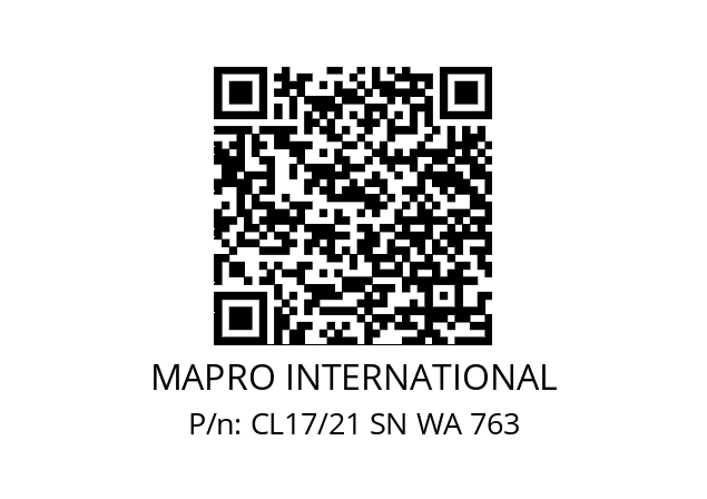   MAPRO INTERNATIONAL CL17/21 SN WA 763