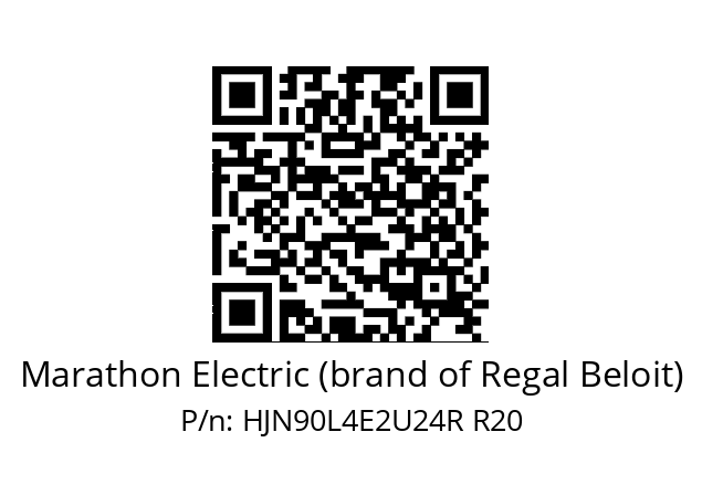   Marathon Electric (brand of Regal Beloit) HJN90L4E2U24R R20