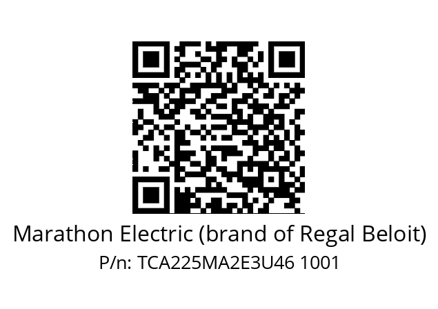   Marathon Electric (brand of Regal Beloit) TCA225MA2E3U46 1001