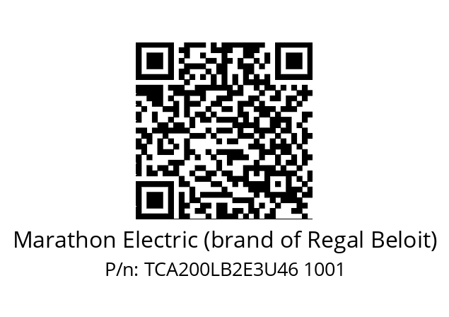   Marathon Electric (brand of Regal Beloit) TCA200LB2E3U46 1001