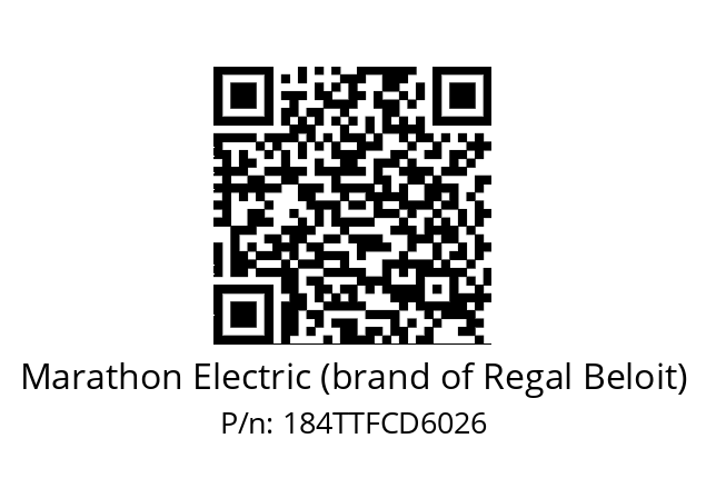   Marathon Electric (brand of Regal Beloit) 184TTFCD6026